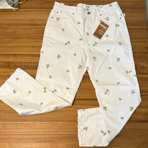 Kensie “The Ella” High Rise White & Cream Jeans